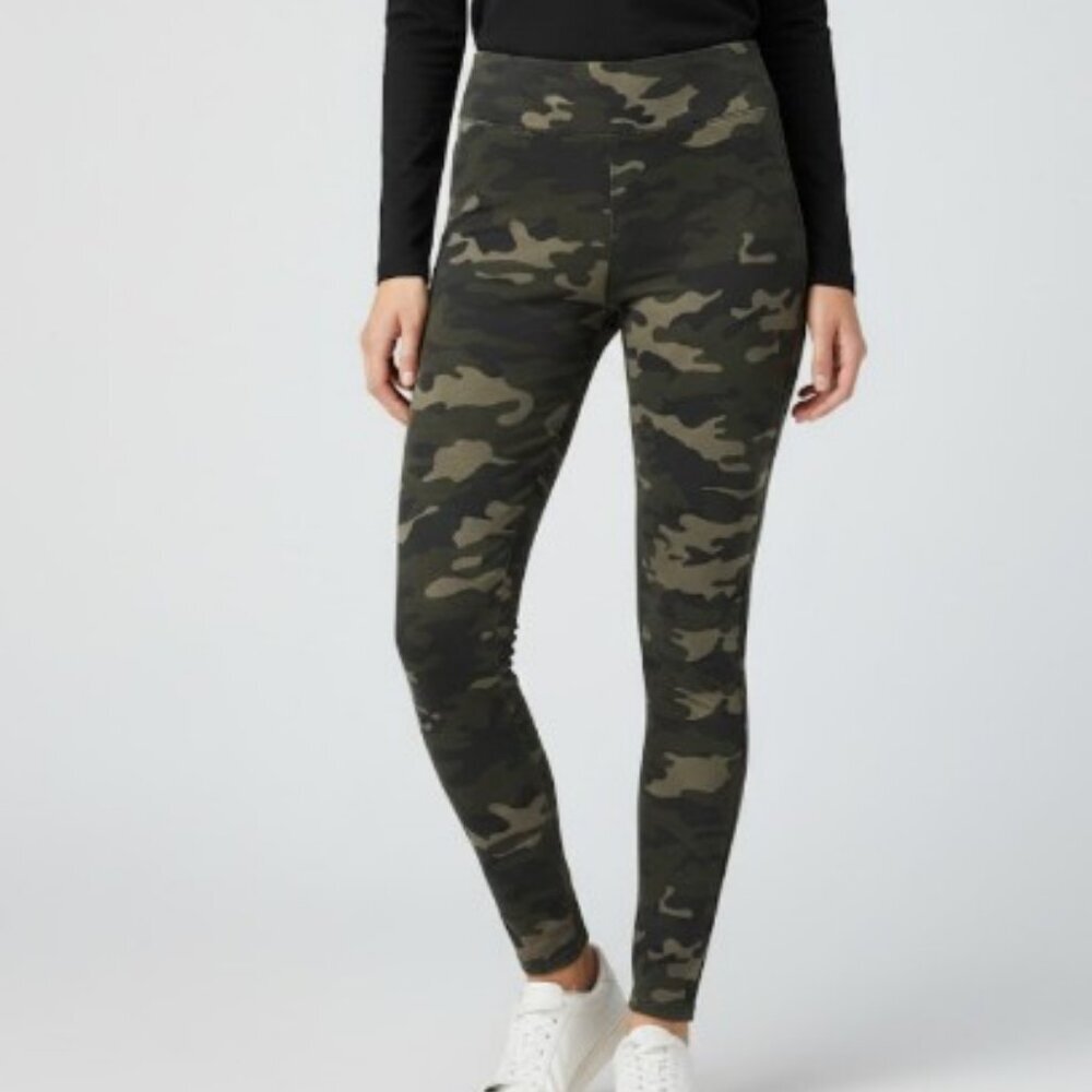 New York & Company Camo Leggings M High Waist Pull On Stretch Pant